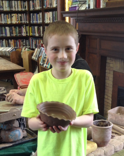 pinch pots at South Hadley Public Library