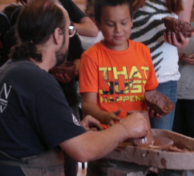 library pottery demonstration